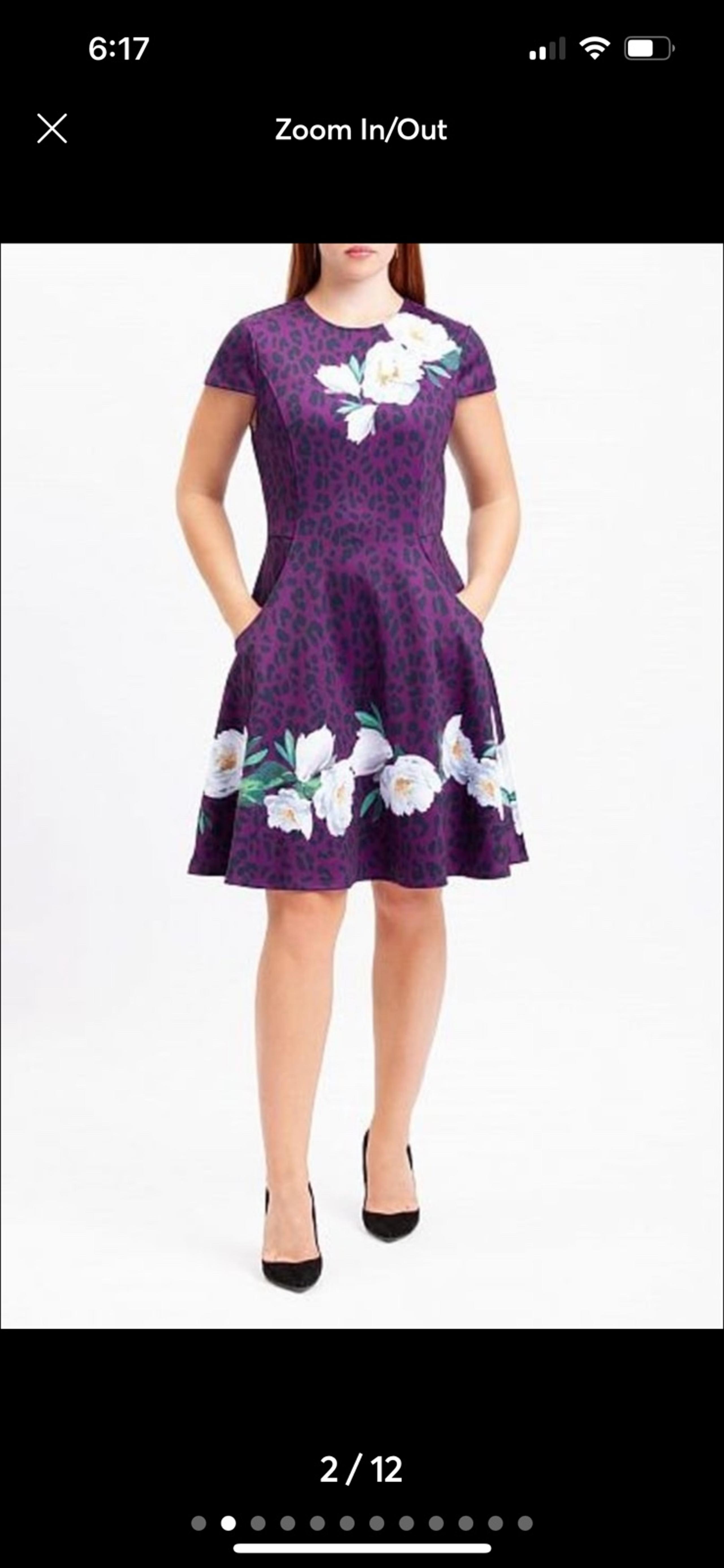 Ted Baker Purple Leopard Floral Dress