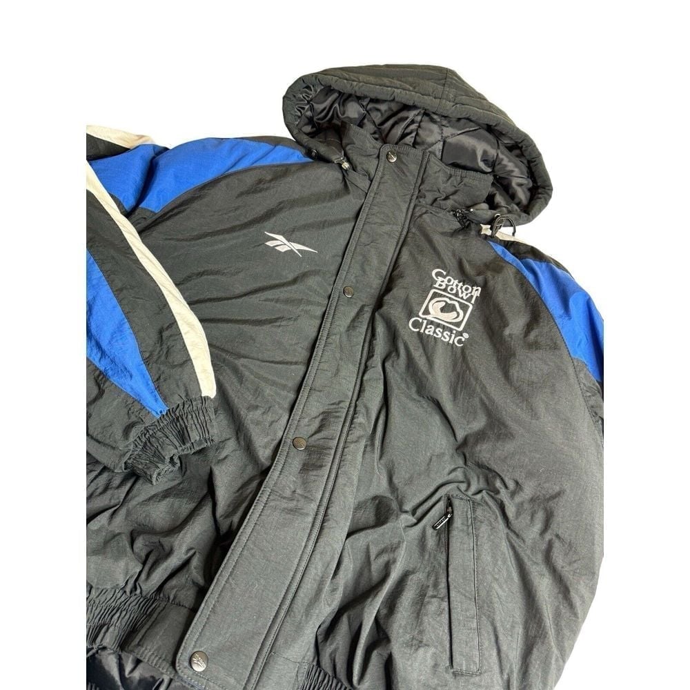 Vintage 90's Reebok Cotton Bowl Classic Men's Puffer Hooded Jacket Size L