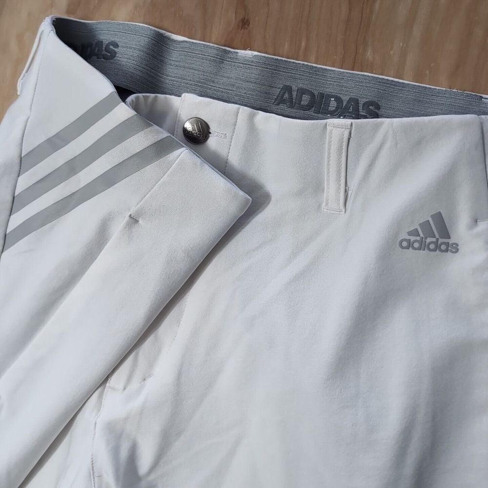 NEW Adidas Golf Ultimate 365 Tapered 3 Stripe Golf Trousers White W36 L30 Stretc