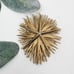 CROWN TRIFARI Vintage Sunburst Star Gold Tone Brooch Pin