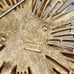 CROWN TRIFARI Vintage Sunburst Star Gold Tone Brooch Pin