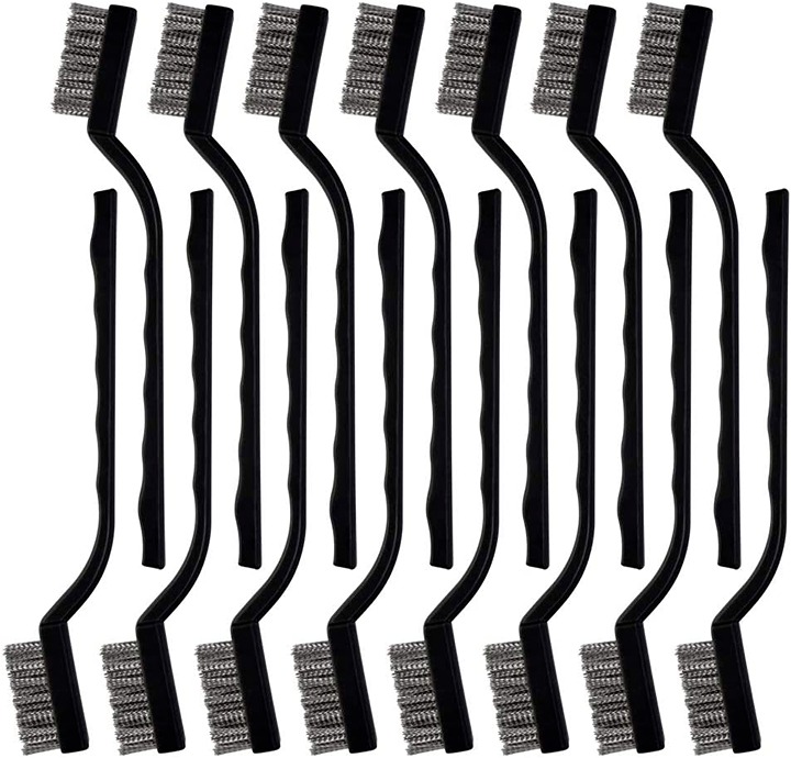 Mini Stainless Steel Wire Brush Set for Efficient Cleaning of Welding Slag Ruins