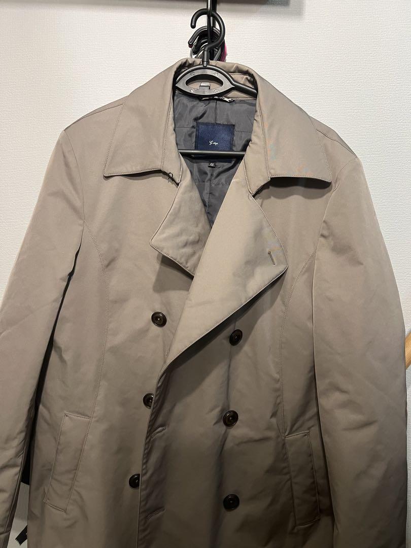 Beige double-breasted coat size 48 g-stage