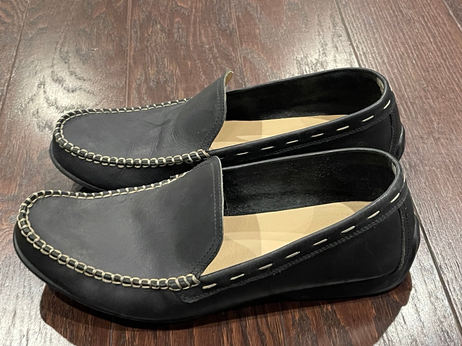 Frye & Co Men Size 11.5 Leather Driving Loafers Lewis Venetian Moccasin