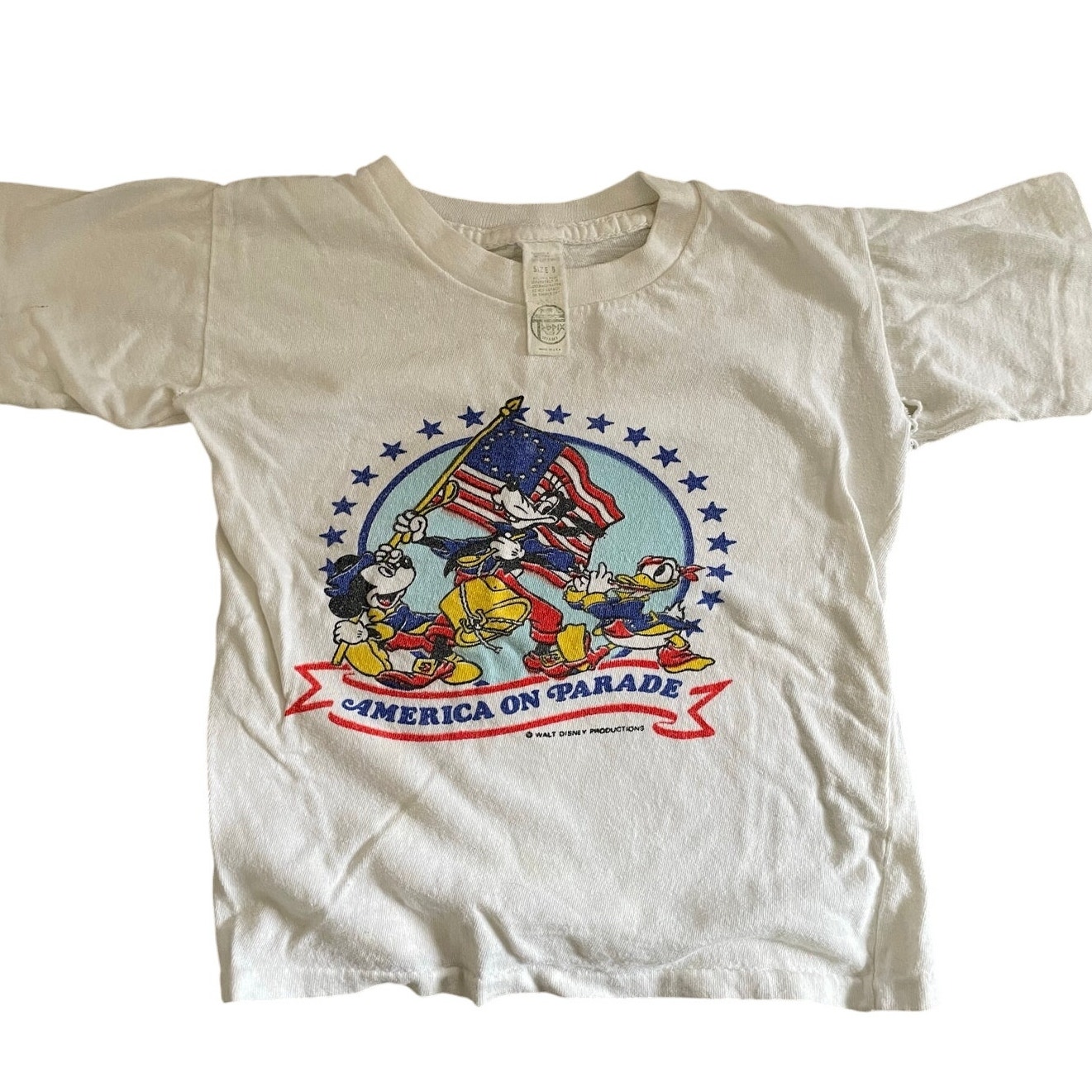 VTG 70s Walt Disney American On Parade Kids T-Shirt size 8