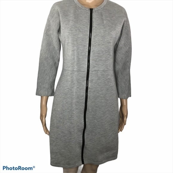Kate Spade Saturday gray scuba dress EUC
