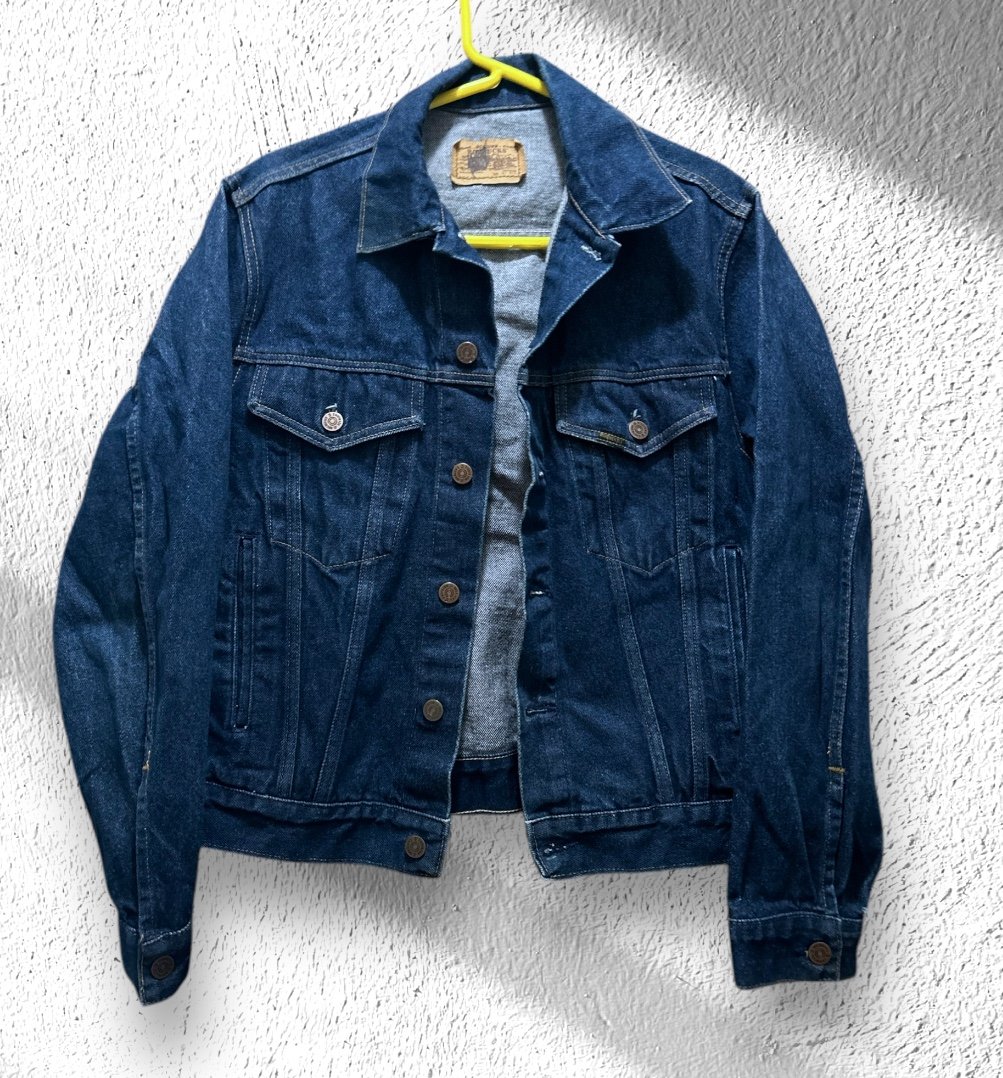 Vintage Genuine Sears Roebucks Dark Blue Denim Jean Jacket