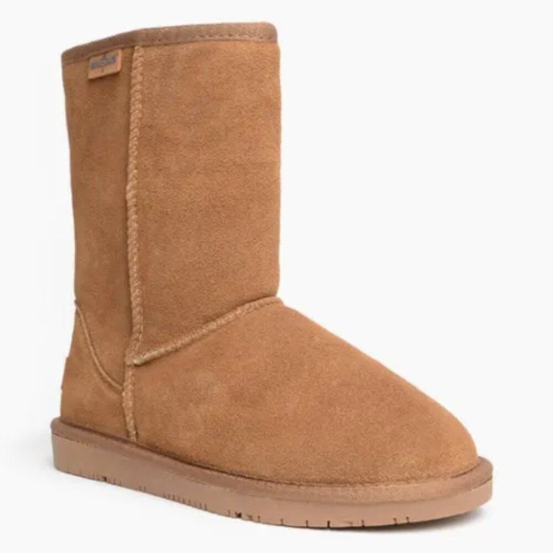 Minnetonka Women's Olympia Short Boot in Golden Tan 8