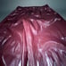 MAROON GLOSS POLYURETHANE PUNK PANTS