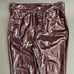 MAROON GLOSS POLYURETHANE PUNK PANTS