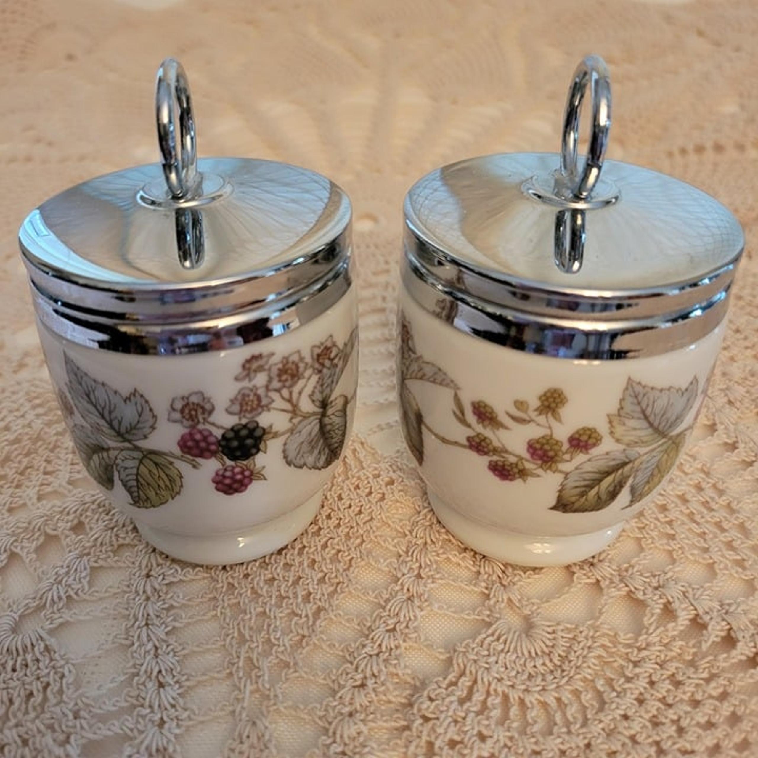 Vintage Pair of Royal Worcester Egg Coddlers