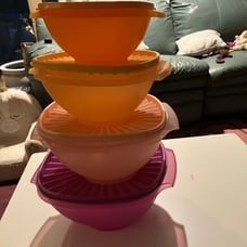 New Tupperware serverlier 4 pc bowl set -multicolor