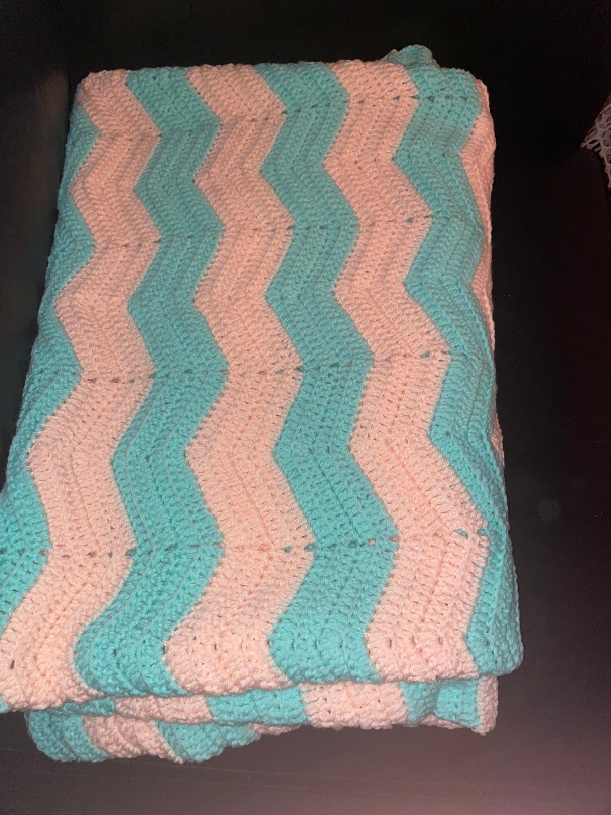 vintage crochet blanket