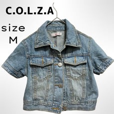 C.O.L.Z.A Corza Women's Short Sleeve Denim Jacket Jean Jacket Light Blue M