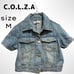 C.O.L.Z.A Corza Women's Short Sleeve Denim Jacket Jean Jacket Light Blue M
