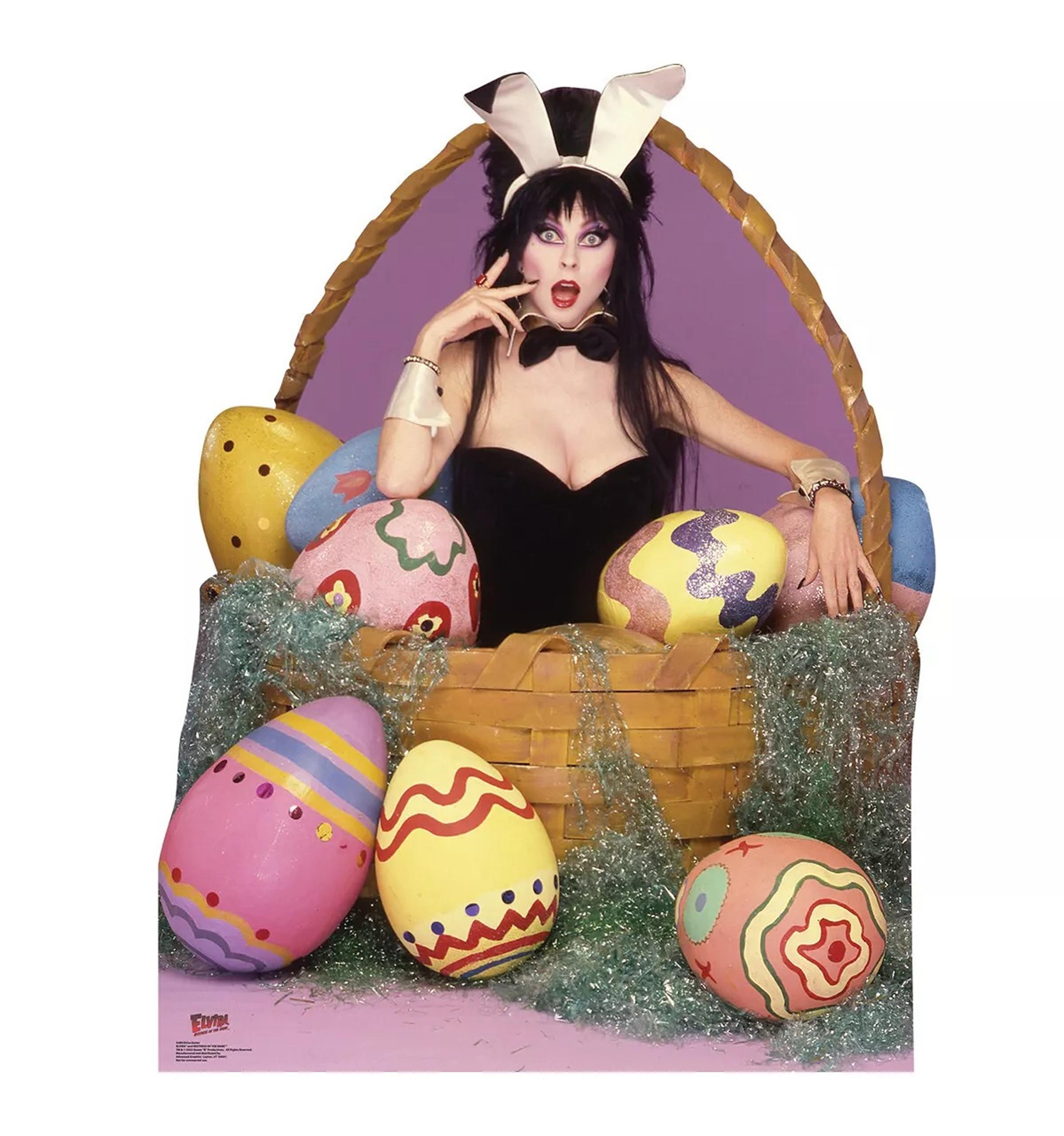 Elvira Easter Bunny Lifesize Standup Standee Cardboard Mistress Dark Prop