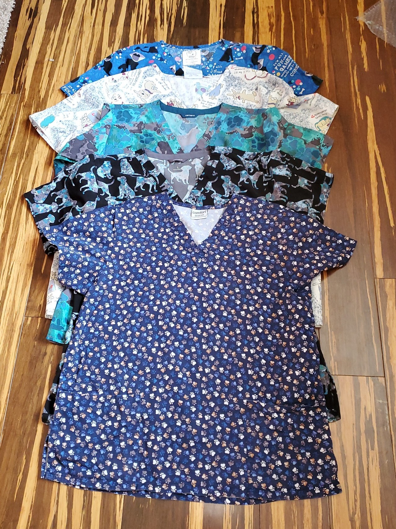 Large scrub tops