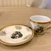 Set of 6 Vintage Yusui Fine Porcelain Cups & Saucers Iridescent Demitasse Espres