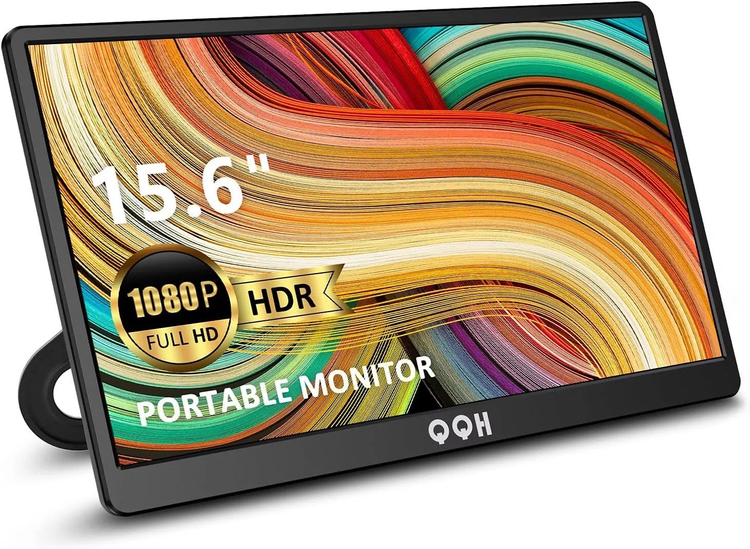 Portable Monitor QQH 15.6 1080P FHD USB-C HDMI HDR Gaming IPS Screen Display