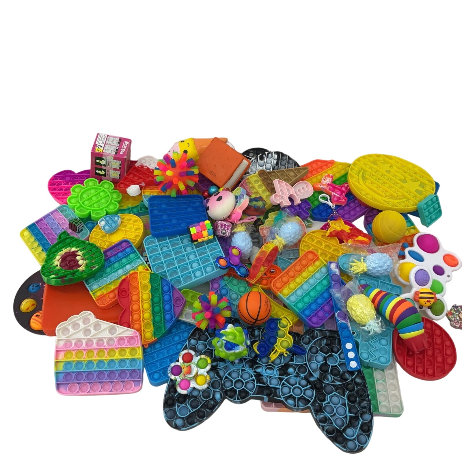12 lbs Assorted Mixed Preowned Sensory Fidget Popit Spinner Stress Toys