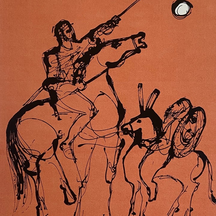 Original Nissan Engel MCM Signed Limited Edition Print Don Quixote