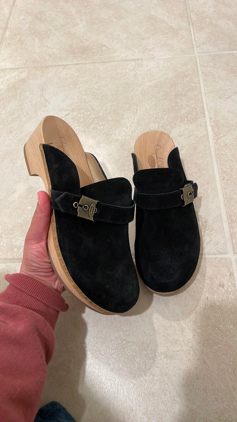 Dr Scholls womans suede clogs 9M