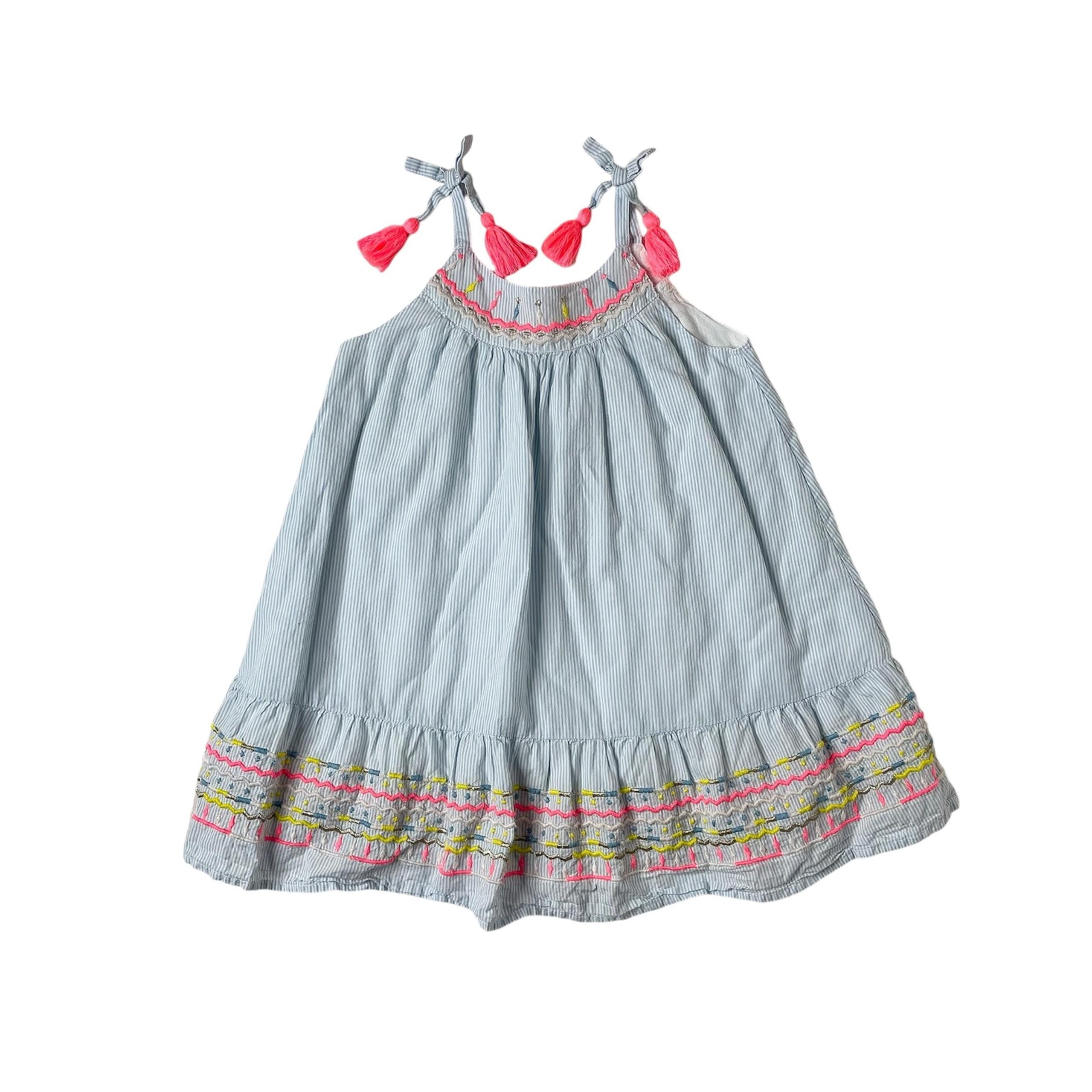 Peek Stripe Embroidered Dress Size 2T