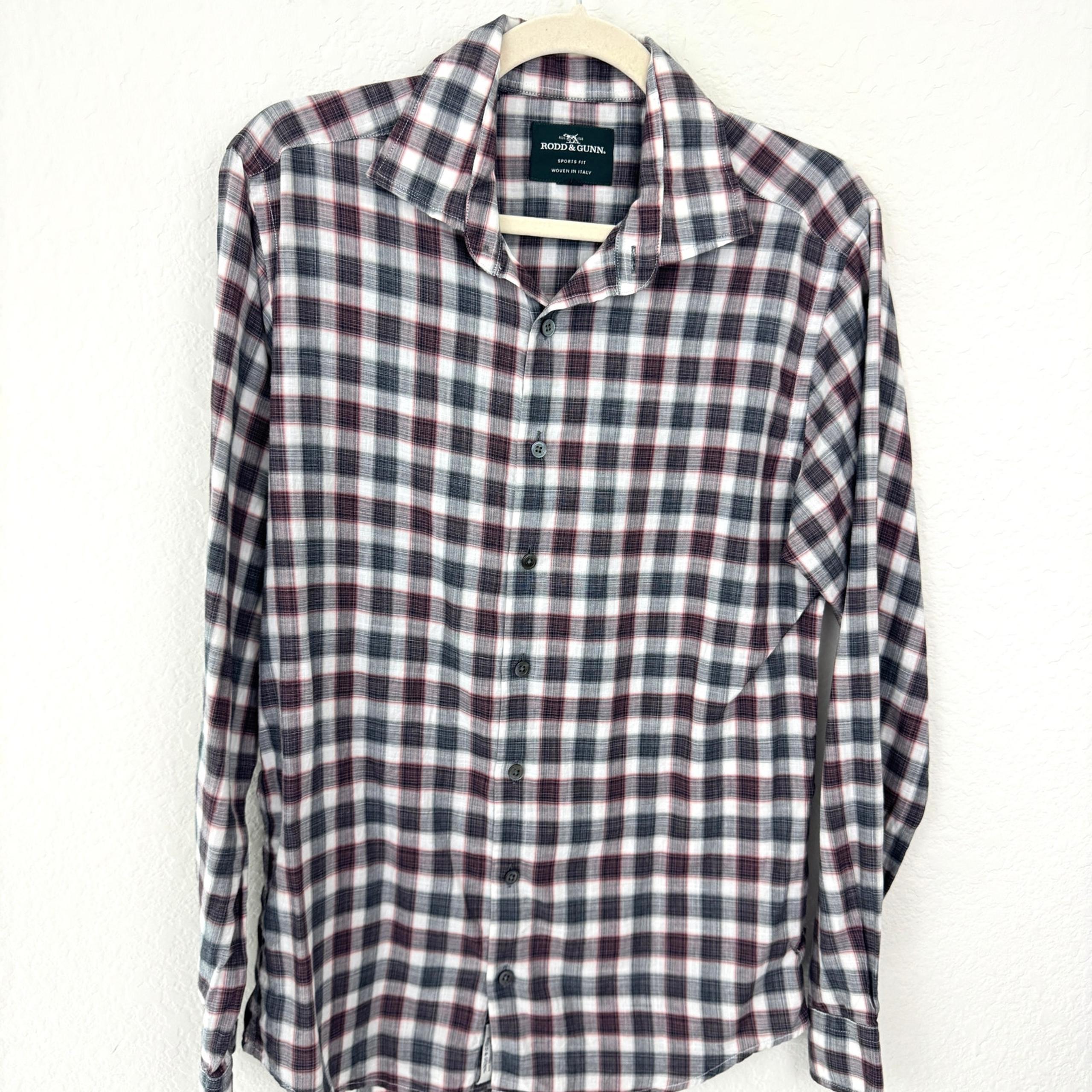 Rodd & Gunn Men's Sports Fit Button Front Shirt Size S Plaid Check 100% Cotton