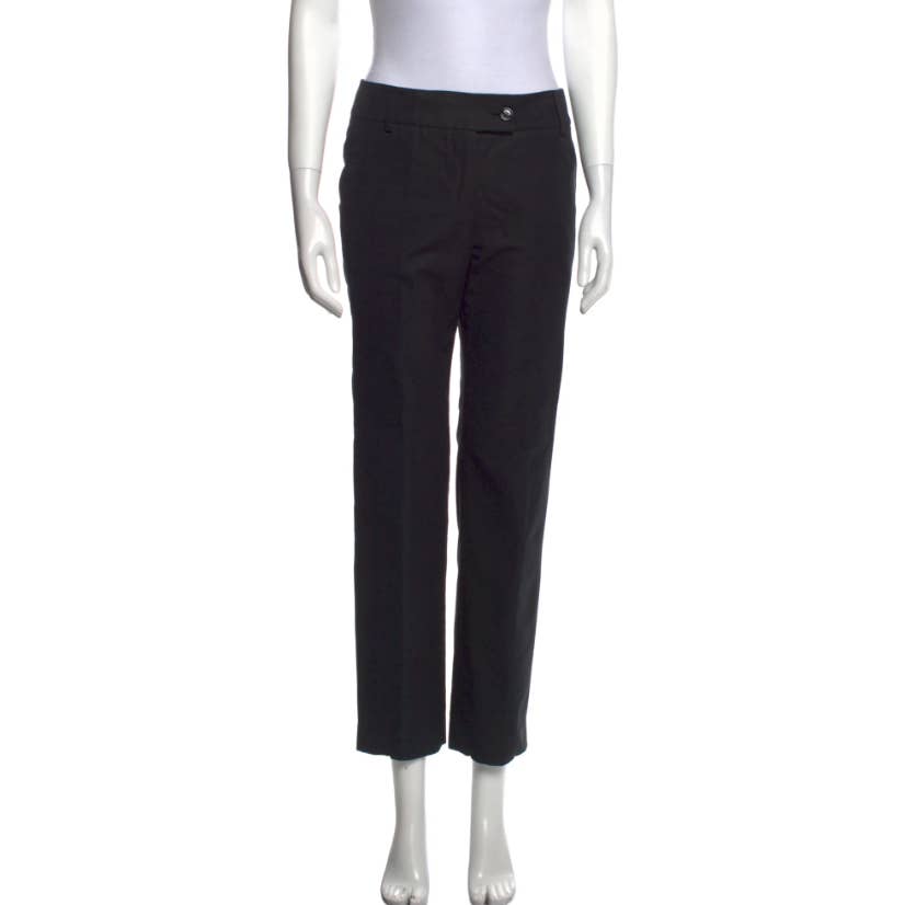 Vintage Yves Saint Laurent Rive Gauche Straight Leg Pants in Black, Size Small