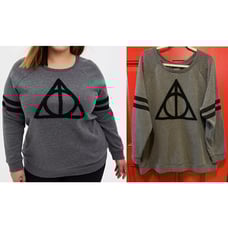 Torrid 3 (3X 22/24) Harry Potter Deathly Hallow Cozy Fleece Pullover Sweatshirt
