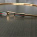 Vintage Accessocraft NYC Red Green Enamel Buckle Gold tone Woman Belt
