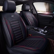 5 Seats Universal Car Seat Covers Deluxe PU Leather Seat Cushion Full Set Cover