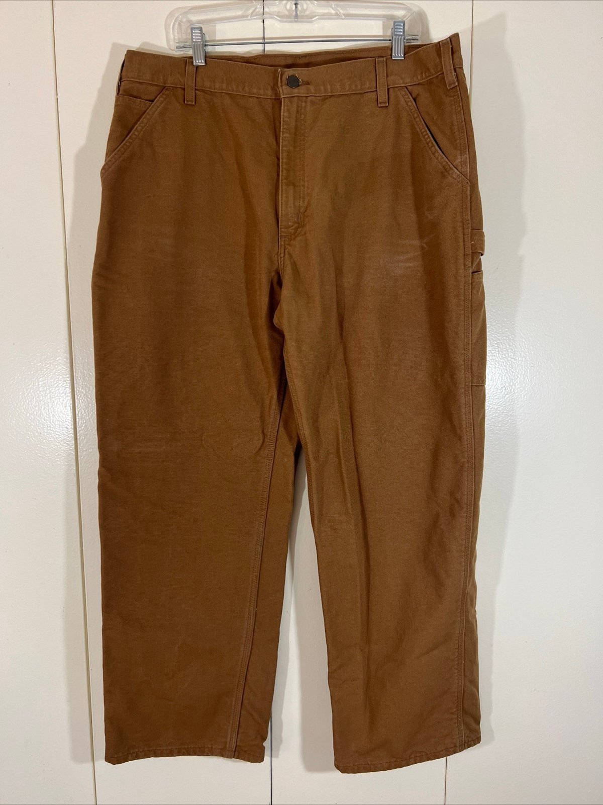 Carhartt Men’s Utility Work Pants Loose Original Fit Flannel Lined 40X30 B111