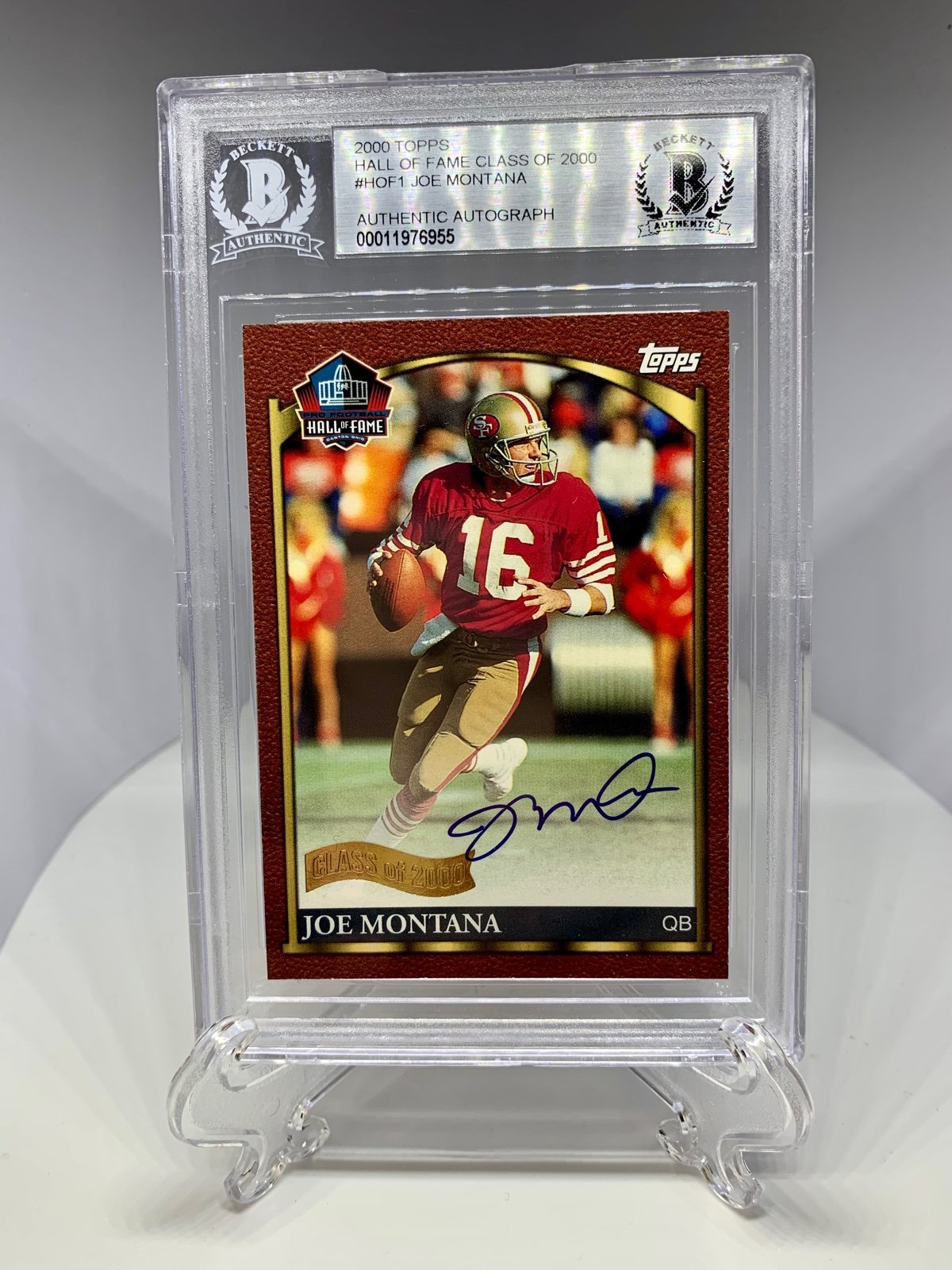 2000 Topps HOF Joe Montana Auto BGS