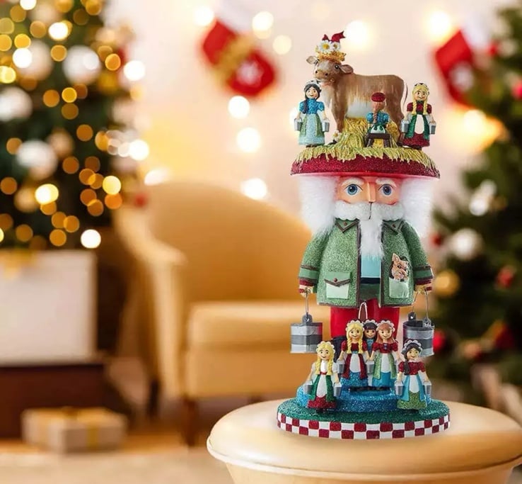Kurt Adler 16.5 Hollywood 8 Maids Milking Nutcracker