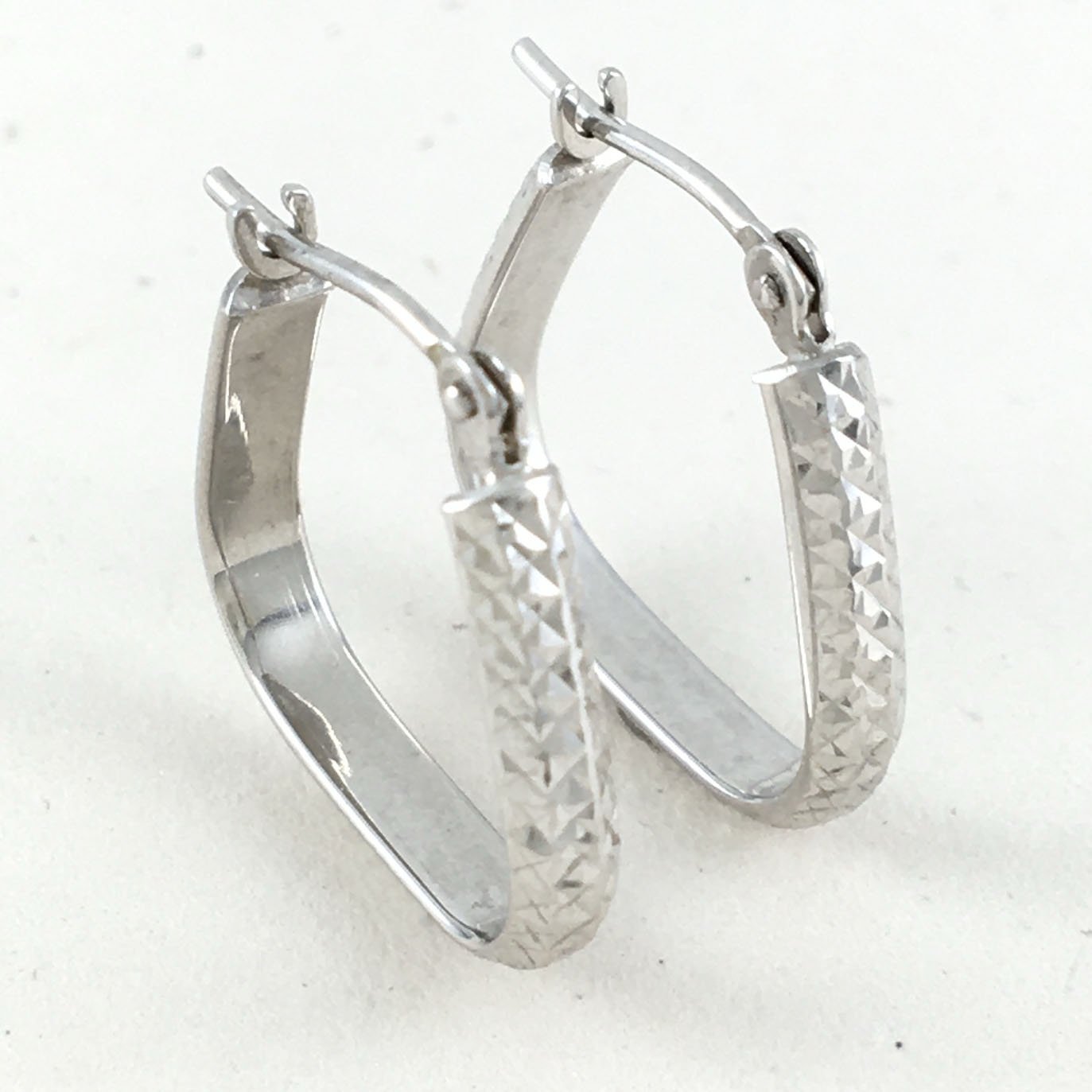 14k white gold earrings