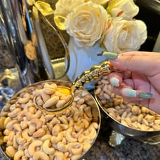 Gold beaded coffee scoops