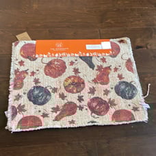 The Farmhouse Rachel Ashwell Fall Placemats 4 Cotton Leaves Sunflowers