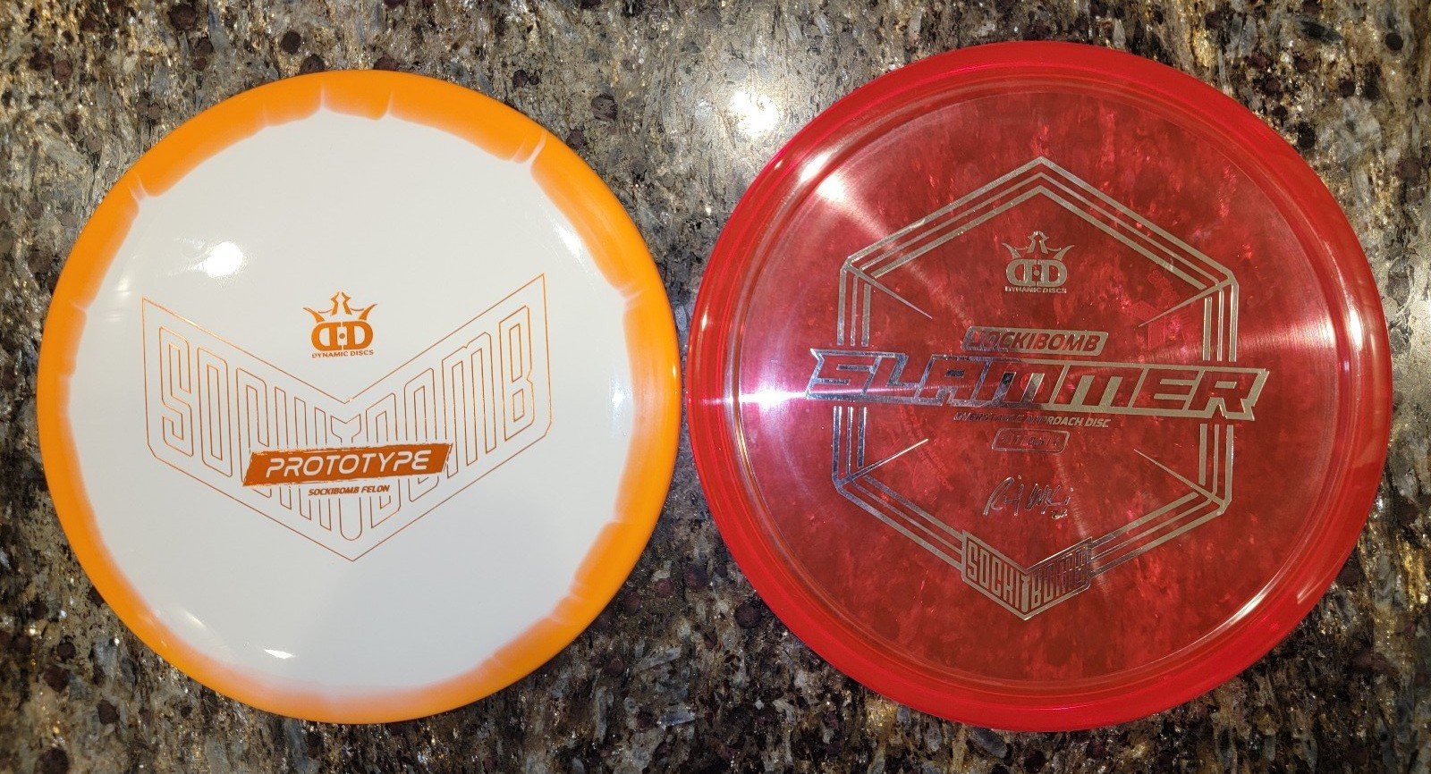 Lot Of 2 - Dynamic Discs Sockibomb Orbit Felon PROTOTYPE and Slammer - NEW