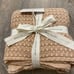 New! Set of 2 Levtex Home Mills Waffle Collection Euro Shams in Blush 26” X 26”