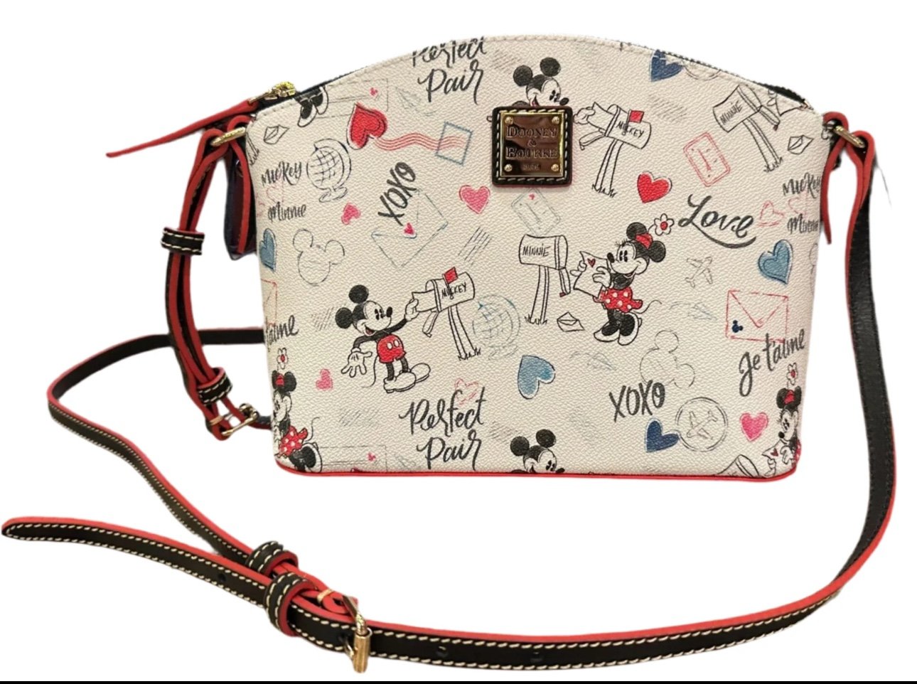 New 2025 Disney Dooney & Bourke Mickey Minnie Sweethearts Love Crossbody Vault