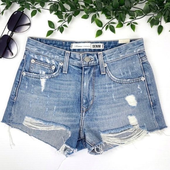 Lovers + Friends Jack High Rise distressed Shorts in Genesee wash 24