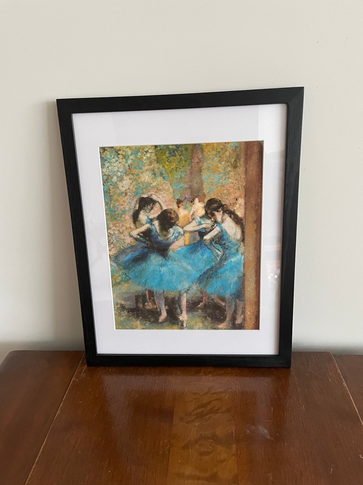 Degas Ballerinas In Blue Framed Print 12x15 Dancers 1890 Paris France Wall Art
