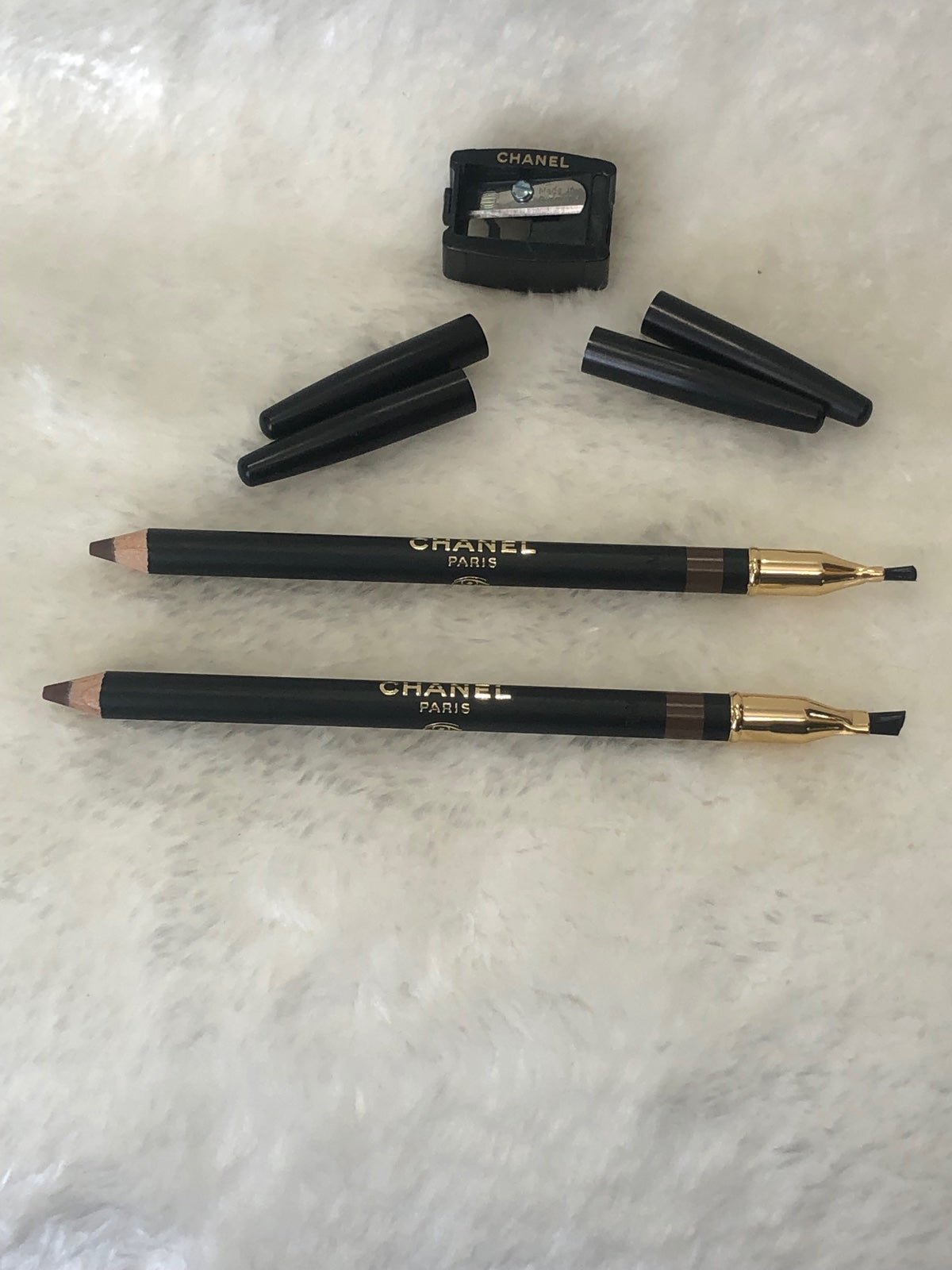bundle 2 pencils Chanel precision eye color brown and 1 sharpener