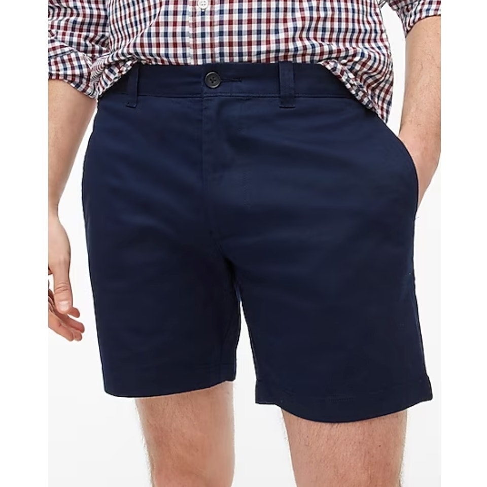 Banana Republic Mens 7 Flex Chino Short Navy Blue Size 33 New