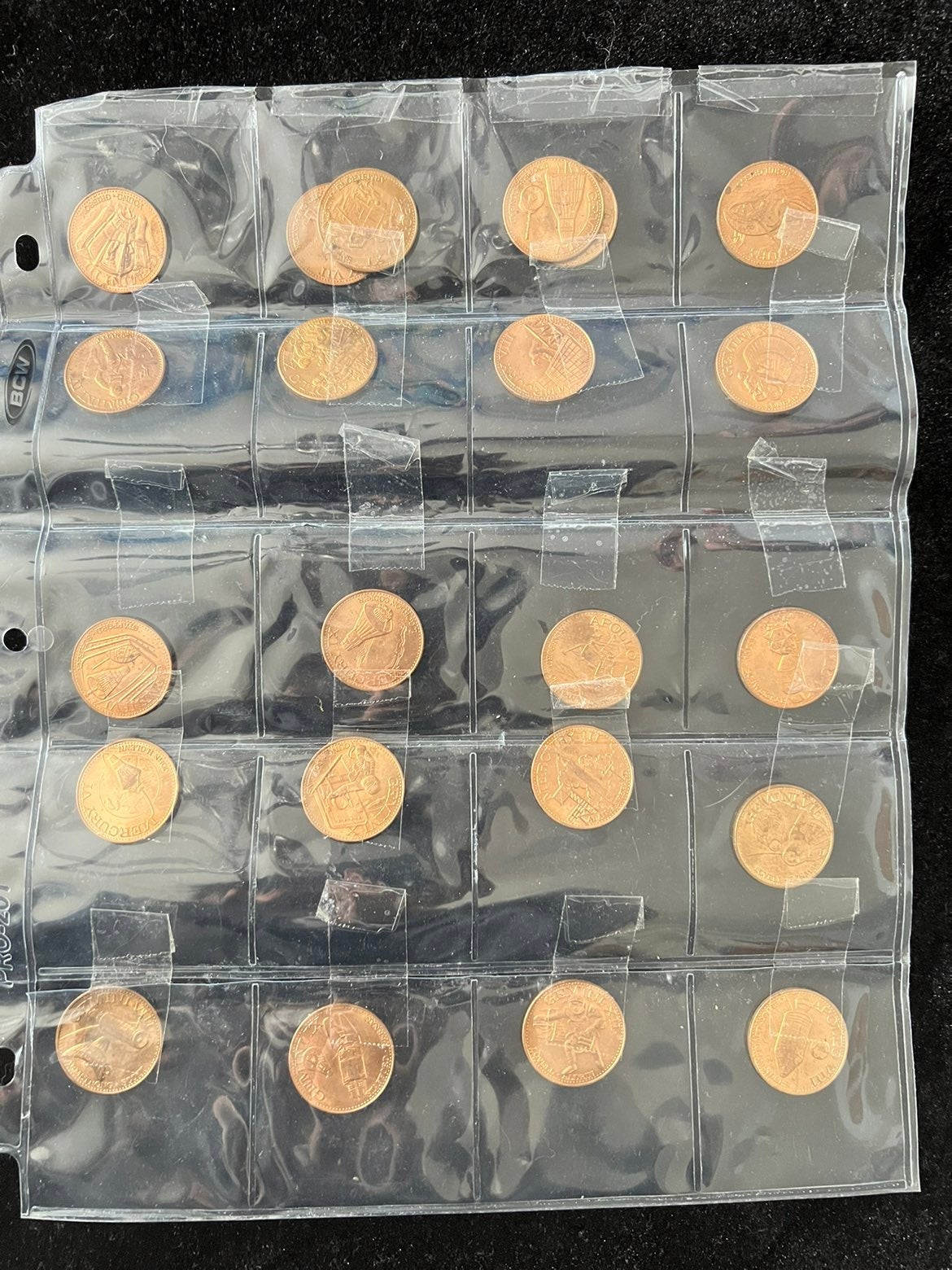 Brass tokens space flights