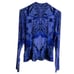 Desigual Butterfly Long Sleeve Shirt Large Art to Wear Lightweight Stretch