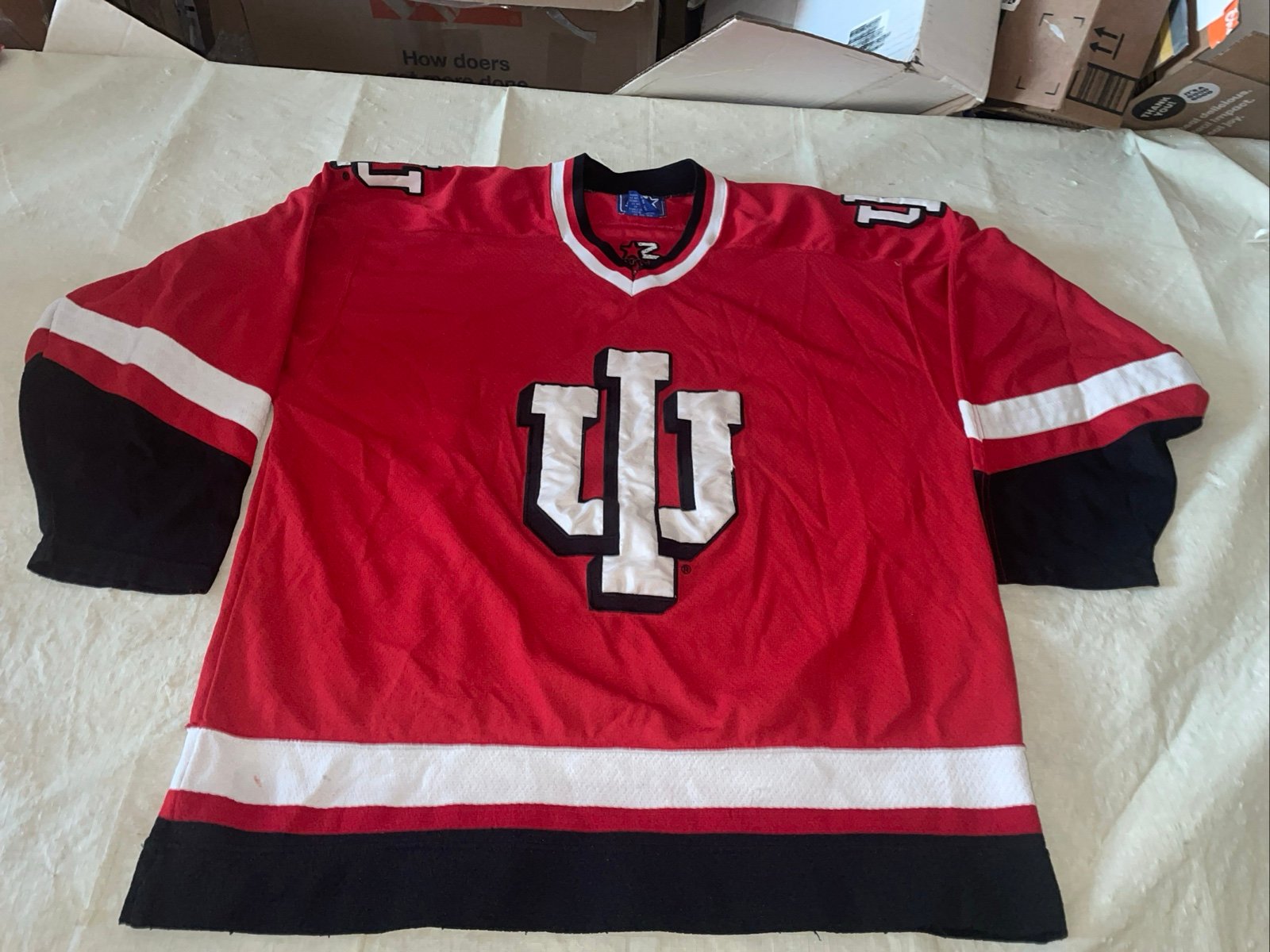 Indiana Hoosiers NCAA Jersey Red Starter 90s Vintage Mens Large Red Sewn Euc