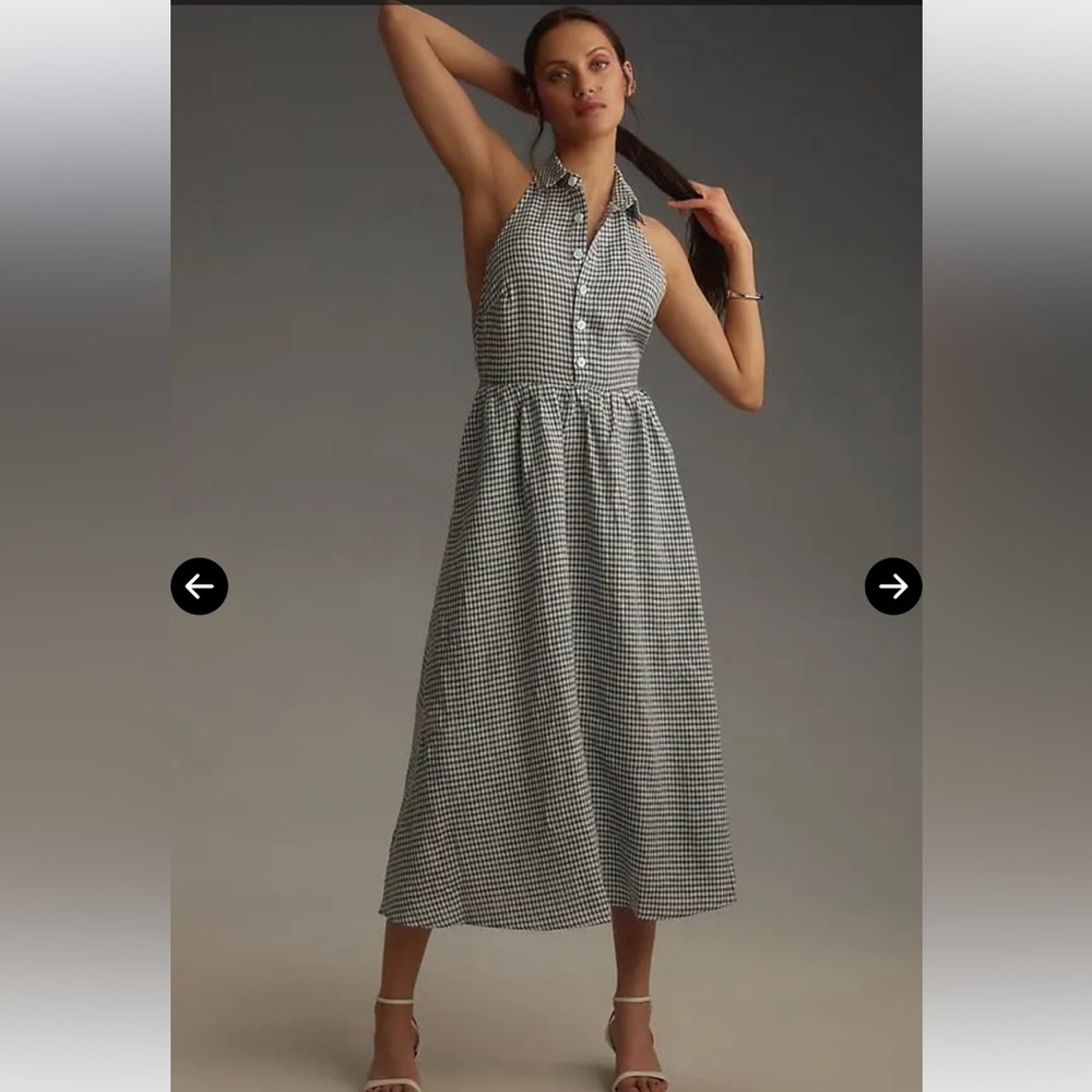 Reformation Tace Linen Backless Midi Dress Size 12 NWOT