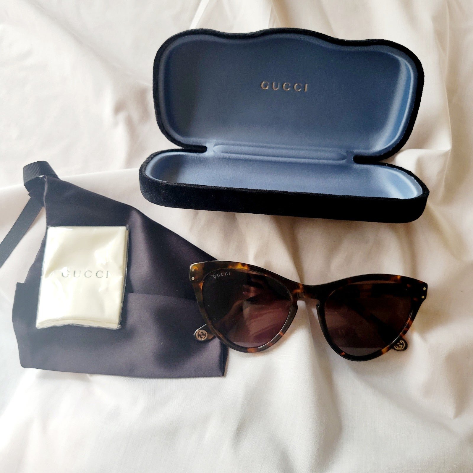 Gucci Brown Tortoiseshell cateye Sunglasses